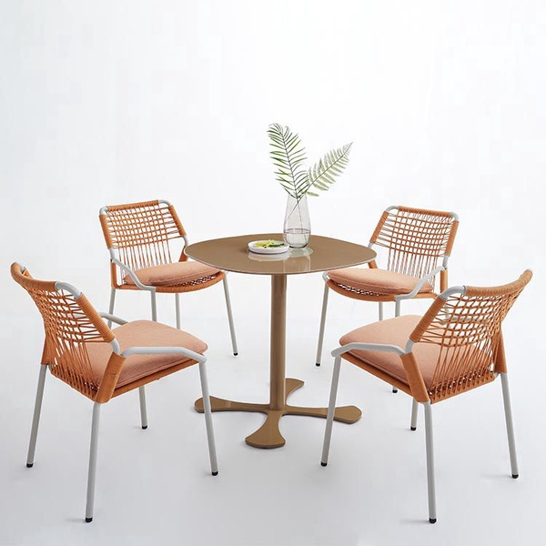 Top Furniture Modern Coffee Restaurant Room Mesa de comedor de metal【I can-30128】