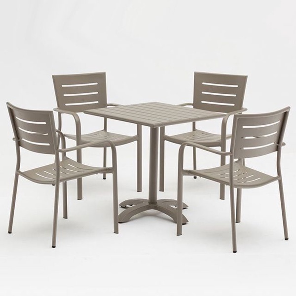 Mesa de café de muebles de restaurante de jardín al aire libre de aluminio 【AL-30008-TT】