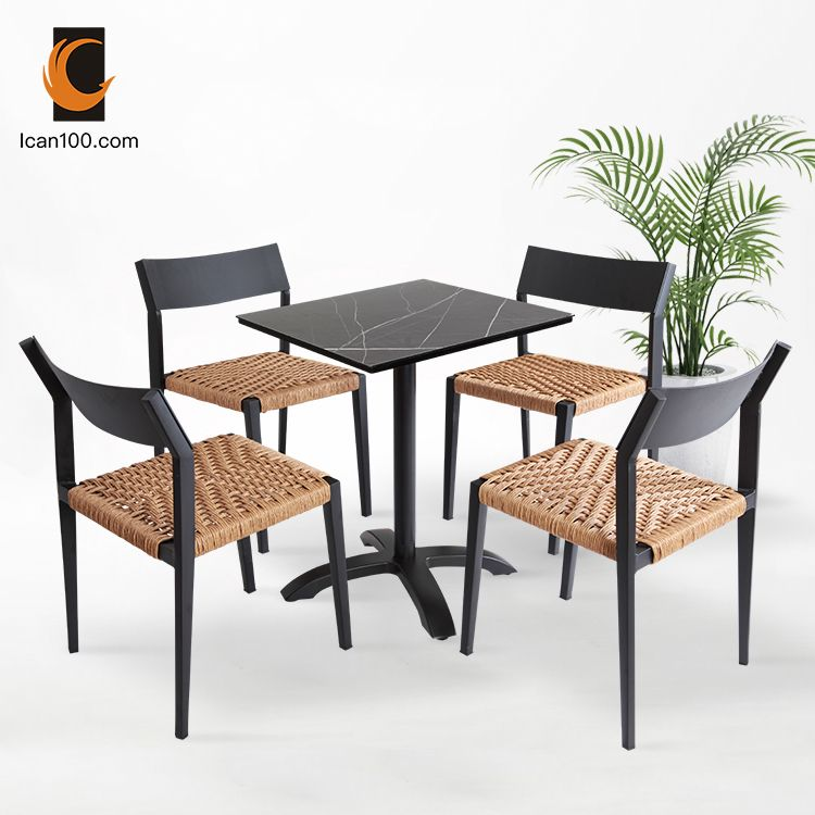 Silla de ratán, diseño clásico, para todo tipo de clima, muebles de ratán para exteriores, silla de comedor de mimbre, silla de jardín, RC-922