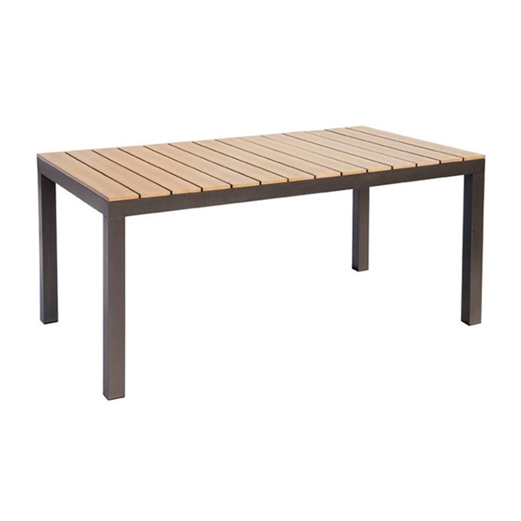 Mesa de muebles de restaurante de madera contrachapada brillante para jardín al aire libre【Dt-16005】